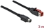 Picture of Delock PoweredUSB cable male 24 V to Mini-DIN 3 pin male 3 m for POS printers and terminals