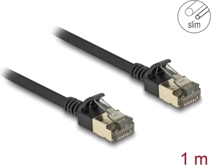 Picture of Delock RJ45 Network Cable Cat.8.1 F/FTP Slim Pro 1 m black