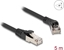Изображение Delock RJ45 Network Cable Cat.8.1 S/FTP plug 45° right angled to plug straight up to 40 Gbps 5 m black