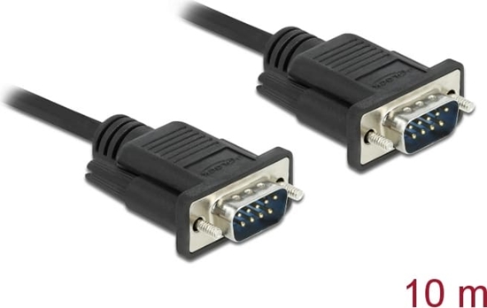 Picture of Delock RS-232 Cable Serial D-Sub 9 male to male with narrow plug housing 10 m