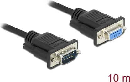 Picture of Delock RS-232 Cable Serial D-Sub9 male to female with narrow plug housing 10 m