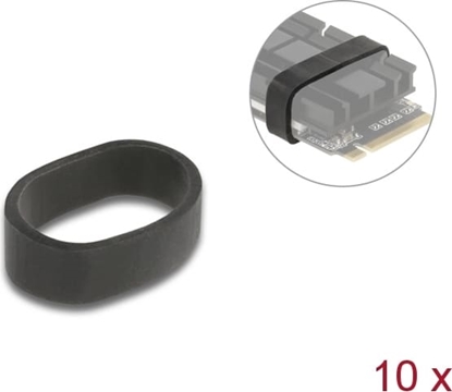 Picture of Delock Rubber Ring for Mounting of M.2 SSD and Heat Sink black 10 pieces
