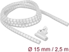 Picture of Delock Spiral Hose with Pull-in Tool 2.5 m x 15 mm white