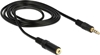 Picture of Delock Stereo Jack Extension Cable 3.5 mm 4 pin male to female 1 m black