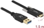 Attēls no Delock SuperSpeed USB (USB 3.2 Gen 2) Cable Type-A male to USB Type-C™ male with screws on the sides 1.5 m