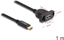 Attēls no Delock SuperSpeed USB 10 Gbps (USB 3.2 Gen 2) Cable USB Type-C™ male to USB Type-A female 1 m panel-mount black