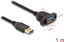 Attēls no Delock SuperSpeed USB 5 Gbps (USB 3.2 Gen 1) Cable USB Type-A male to female 1 m panel-mount black