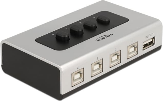 Picture of Delock Switch USB 2.0 with 4 x Type-B female to 1 x Type-A female manual bidirectional