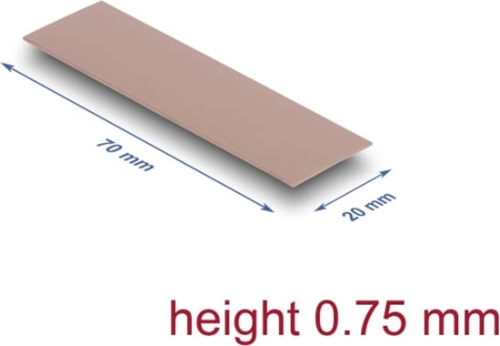 Picture of Delock Thermal Conductive Pad 70 x 20 x 0.75 mm for M.2 modules 3.0 W/mK - non-silicone