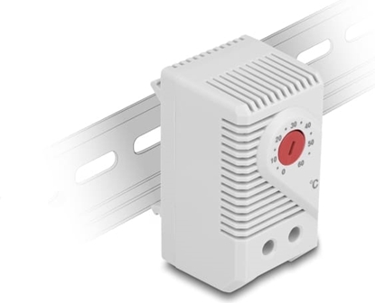 Picture of Delock Thermostat with normally closed contact for DIN rail