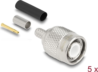 Picture of Delock TNC plug for crimping LMR 200 with matching shrink tube