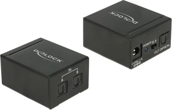Picture of Delock TOSLINK Switch 2 x TOSLINK in to 1 x TOSLINK out