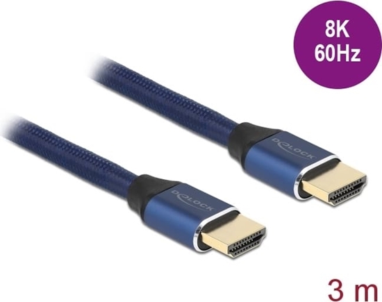Picture of Delock Ultra High Speed HDMI Cable 48 Gbps 8K 60 Hz blue 3 m certified
