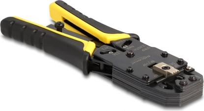 Picture of Delock Universal Crimping Tool with wire stripper for 10P (RJ50), 8P (RJ45), 6P (RJ12/11), 6P DEC or 4P modular plugs