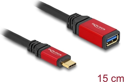 Picture of Delock USB 10 Gbps Adapter USB Type-C™ male to USB Type-A female 15 cm red metal