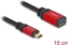 Picture of Delock USB 10 Gbps Adapter USB Type-C™ male to USB Type-A female 15 cm red metal