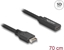Изображение Delock USB 10 Gbps Cable Type-E Key A 20 pin male to USB Type-C™ female 70 cm