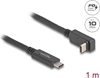 Picture of Delock USB 10 Gbps Cable USB Type-C™ male to USB Type-C™ male angled up / down 1 m 4K PD 60 W with E-Marker
