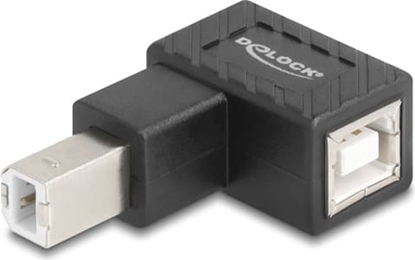 Picture of Delock USB 2.0 Adapter USB Type-B male to USB Type-B female 90° angled downwards