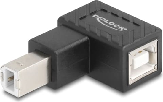 Picture of Delock USB 2.0 Adapter USB Type-B male to USB Type-B female 90° angled downwards