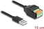 Изображение Delock USB 2.0 Cable Type-A male to Terminal Block Adapter with push button 15 cm