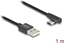 Attēls no Delock USB 2.0 Cable Type-A male to USB Type-C™ male angled 1 m black