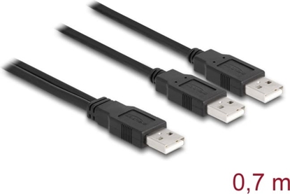 Picture of Delock USB 2.0 cable Type-A to 2 x Type-A 70 cm