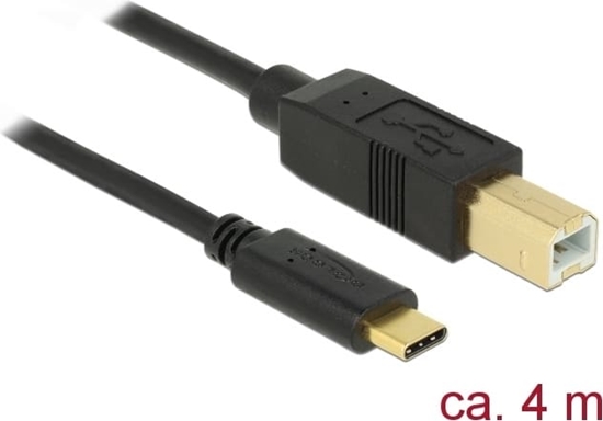 Picture of Delock USB 2.0 cable Type-C to Type-B 4 m