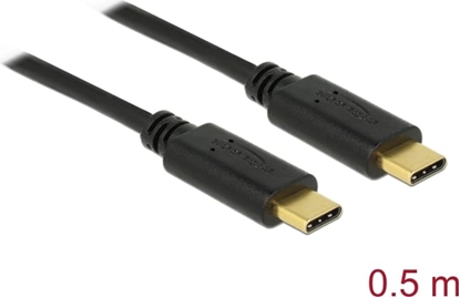Picture of Delock USB 2.0 cable Type-C to Type-C 0.5 m PD 5 A E-Marker