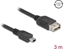 Изображение Delock USB 2.0 Cable USB Type Mini-B male to EASY USB Type-A female 3 m