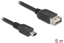 Picture of Delock USB 2.0 Cable USB Type Mini-B male to EASY USB Type-A female 5 m