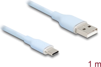 Picture of Delock USB 2.0 Cable USB Type-A male to USB Type-C™ male 1 m blue Silicone