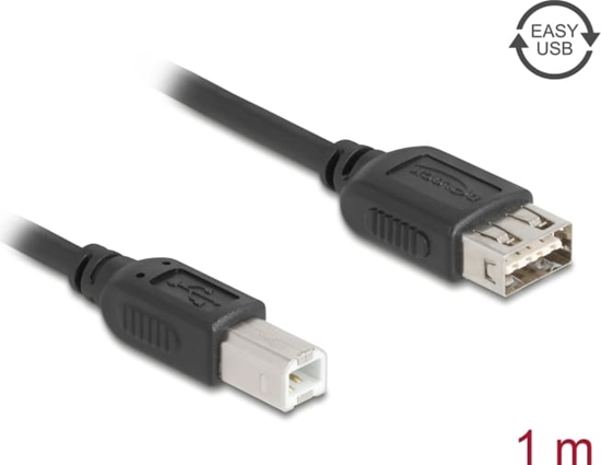 Picture of Delock USB 2.0 Cable USB Type-B male to EASY USB Type-A female 1 m