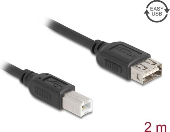 Picture of Delock USB 2.0 Cable USB Type-B male to EASY USB Type-A female 2 m