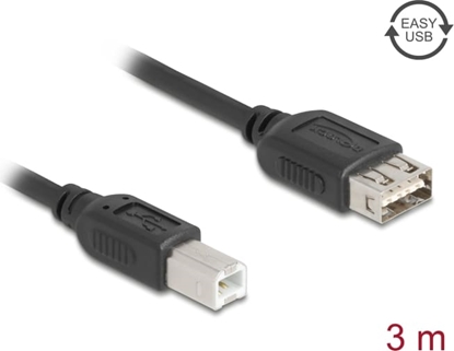 Picture of Delock USB 2.0 Cable USB Type-B male to EASY USB Type-A female 3 m