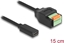 Attēls no Delock USB 2.0 Cable USB Type-C™ female to Terminal Block Adapter with push button 15 cm