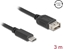 Picture of Delock USB 2.0 Cable USB Type-C™ male to EASY USB Type-A female 3 m