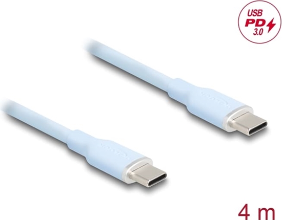 Picture of Delock USB 2.0 Cable USB Type-C™ male to male PD 3.0 60 W 4 m blue Silicone