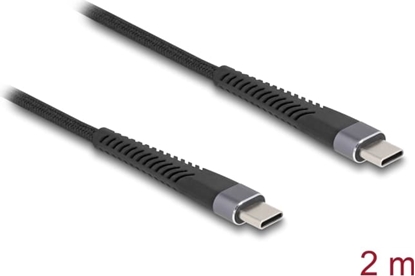 Picture of Delock USB 2.0 Cable USB Type-C™ male to male with extended bend protection 60 W 2 m