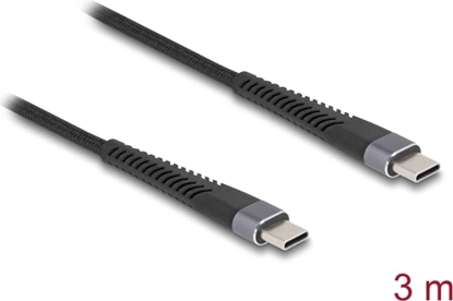 Picture of Delock USB 2.0 Cable USB Type-C™ male to male with extended bend protection 60 W 3 m