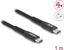 Attēls no Delock USB 2.0 Cable USB Type-C™ male to male with magnetic textile jacket PD 3.0 60 W 1 m