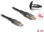 Attēls no Delock USB 2.0 Data and Fast Charging Cable USB Type-C™ male to male PD 3.0 100 W with power indication transparent 2 m