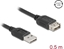 Изображение Delock USB 2.0 extension cable EASY USB Type-A male to EASY USB Type-A female 0.5 m