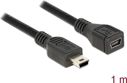 Изображение Delock USB 2.0 extension cable USB Type Mini-B male to female 1 m