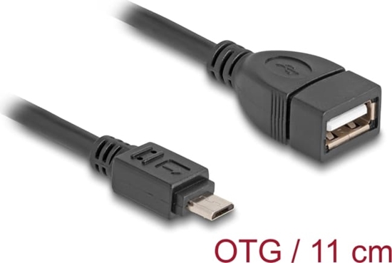 Picture of Delock USB 2.0 OTG Cable Type Micro-B male to Type-A female 11 cm