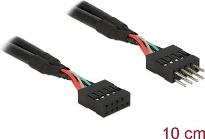 Picture of Delock USB 2.0 Pin header Extension Cable 10 pin male / female 10 cm