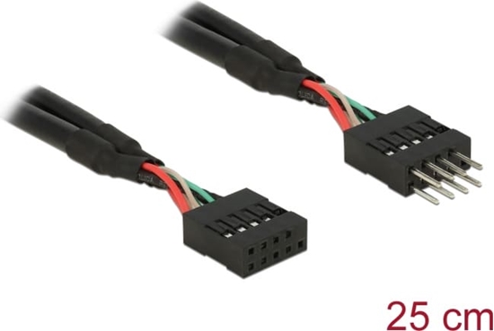 Picture of Delock USB 2.0 Pin header Extension Cable 10 pin male / female 25 cm