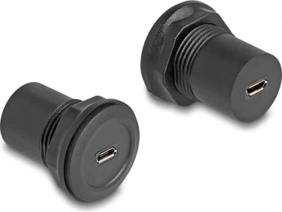 Picture of Delock USB 2.0 Type Micro-B to USB 2.0 Type Micro-B built-in connector black