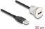 Изображение Delock USB 2.0 Type-A built-in female with cable plug 30 cm aluminium