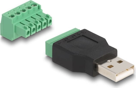 Picture of Delock USB 2.0 Type-A male to Terminal Block Adapter 2-part